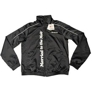 REEBOK MARRIED TO THE MOB Women Medium‎ Black Classic Track Jacket NEW